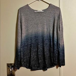 long sleeve ombré tee